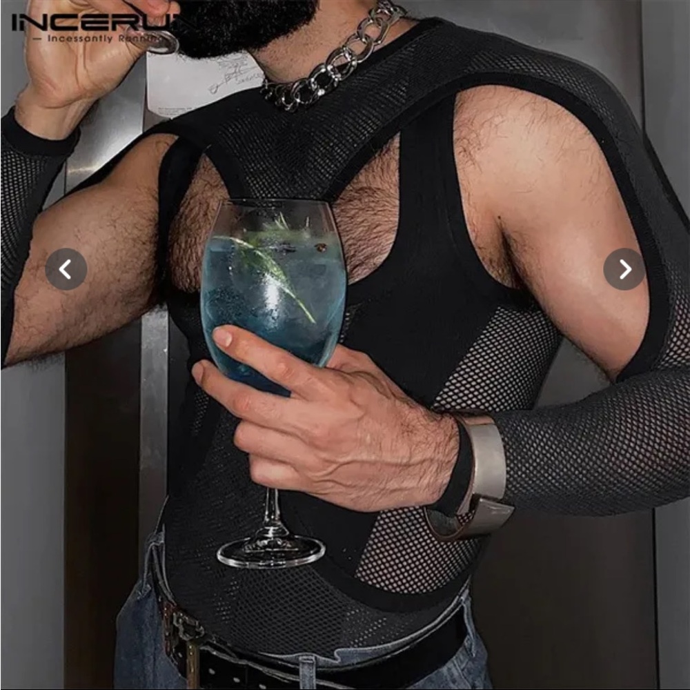 Cute Mugler like mesh top